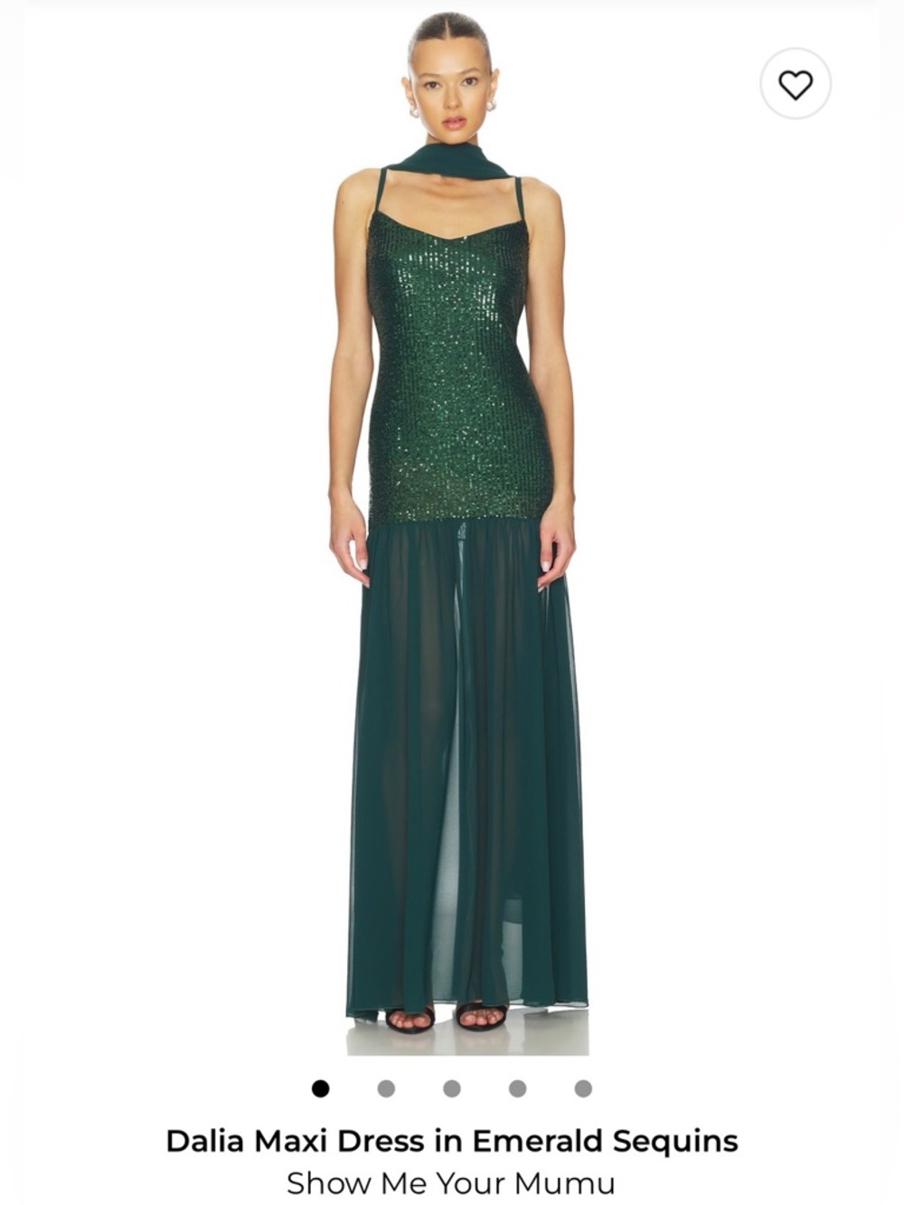 Show Me Your MuMu Emerald Sequin Maxi Dress